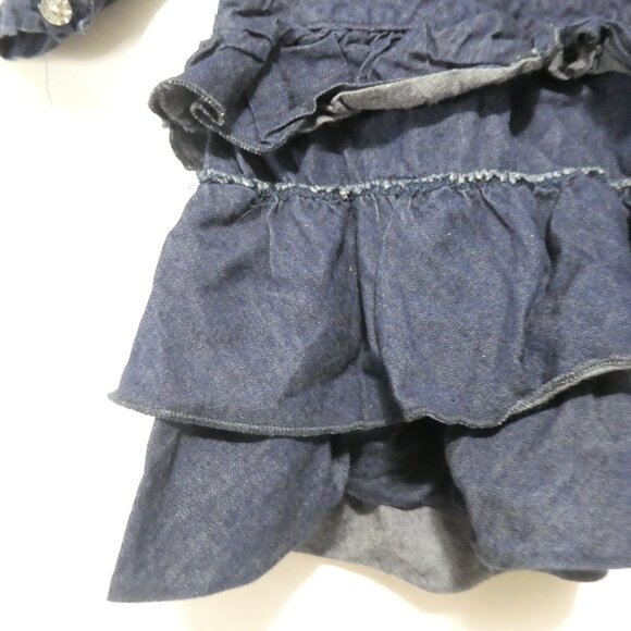 MAGGIE & ZOE | 5T | Blue Denim Dress with Collar and Ruffles - Picture 14 of 16
